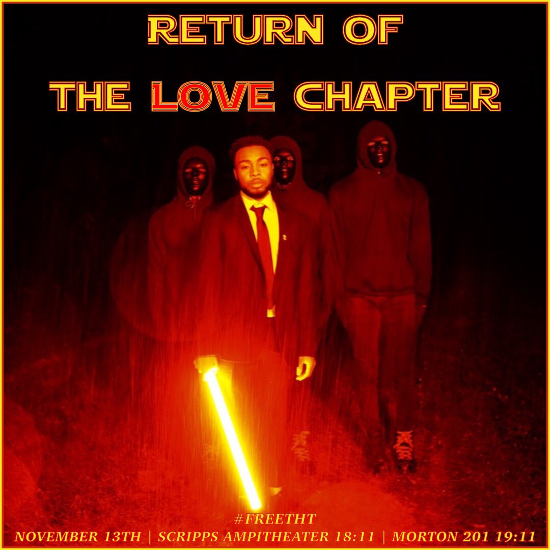 On November 13th in Morton 201 at 19:11, The LOVE Chapter Returns… 

#FREETHT
