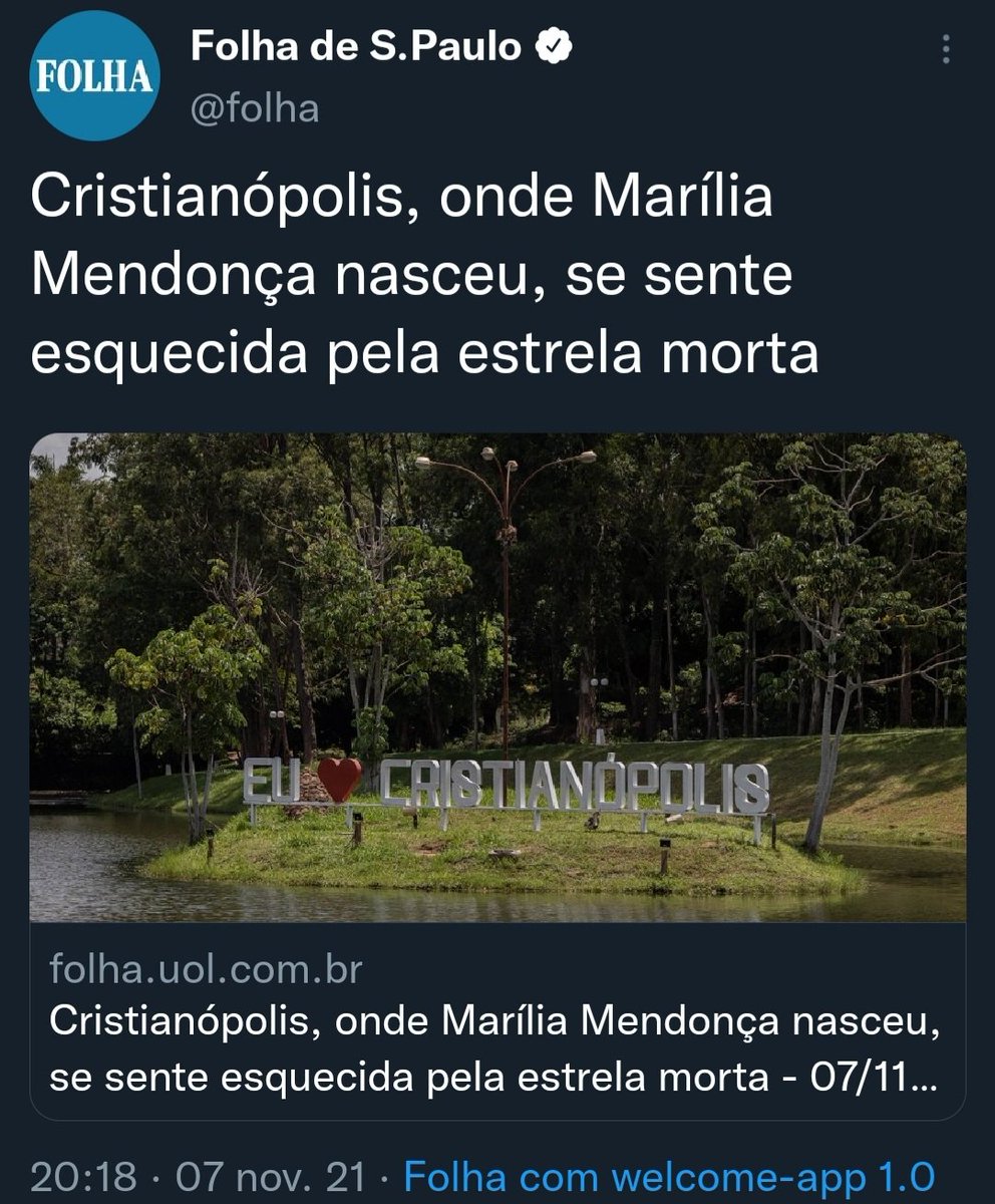 PATRlOTAS's tweet photo. Folha de SP volta a atacar Marília Mendonça. Apagaram o post depois da repercussão. https://t.co/THcvDYhjKy