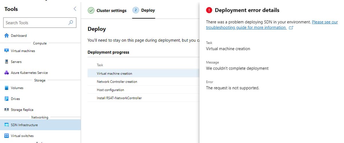 Maybe the next great feature in <a href="/Azure/">Microsoft Azure</a> HCI, better when it will be working and errors will say more information. #Azure #HCI