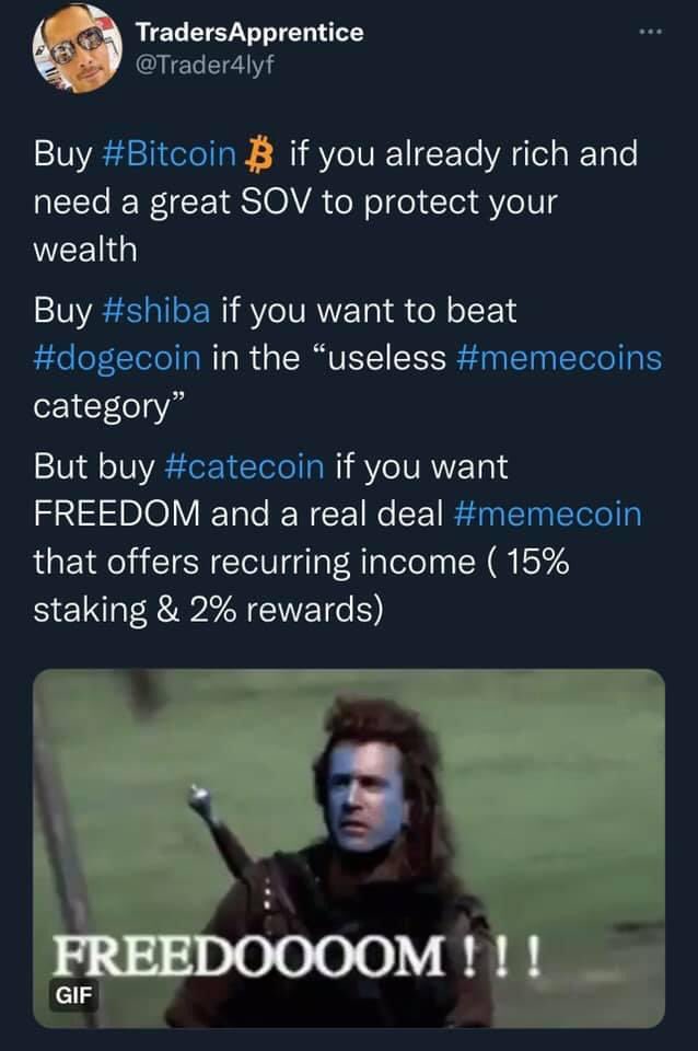 crypto_gerry's tweet photo. #catecoin
#TAParmy 
#CateArmy https://t.co/XZSo2JAKAX