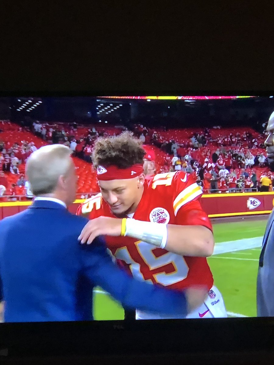 So you interview the player from 6 feet away but then hug him after the interview. The theater continues.