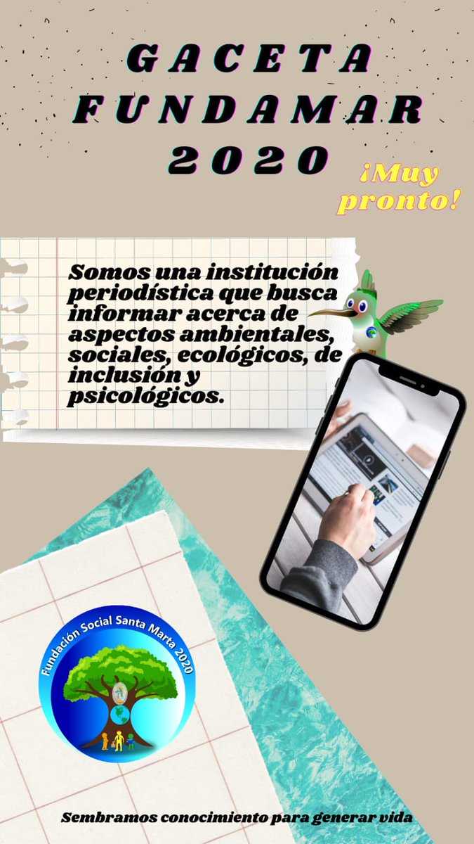 GacetaF2020's tweet photo. Muy pronto estaremos mostrando diversidad de contenido periodístico e informativo, proyectando las realidades sociales del país y de la población samaria, como diferentes temáticas encaminadas al cuidado de la salud  física, mental y abriendo espacios para la inclusión social. https://t.co/2zYalnIJ3f