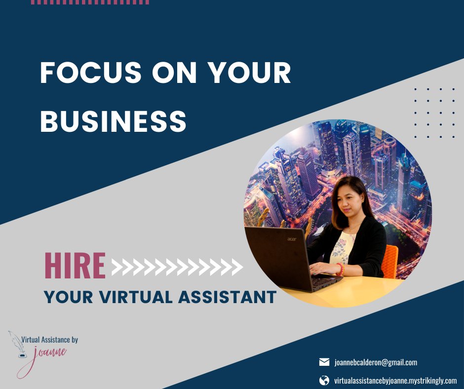 vabyjoanne's tweet photo. Entrepreneurs fails because they are wasting time doing leg works. Instead of focusing on connecting with potential customers and executing strategies why not delegate mundane tasks and let me help you?

Hire me &amp; focus on your biz! joannebcalderon@gmail.com https://t.co/sOfgOoThxJ