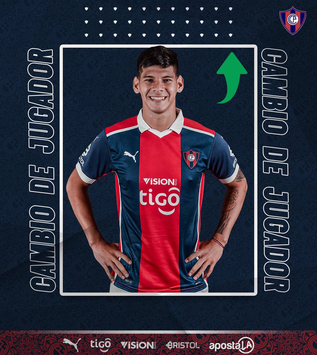 CCP1912oficial's tweet photo. Segundo cambio en el Ciclón 🌪

🔼 Robert Morales 
🔽 Mauro Boselli 

#CerroPorteño 2 - 0 #SolDeAmérica

⏱: 27’ ST

#JuegaElMásPopular
#LaPasiónDelPueblo 🔵🔴
#CCPSOL https://t.co/qceh5m5L9V