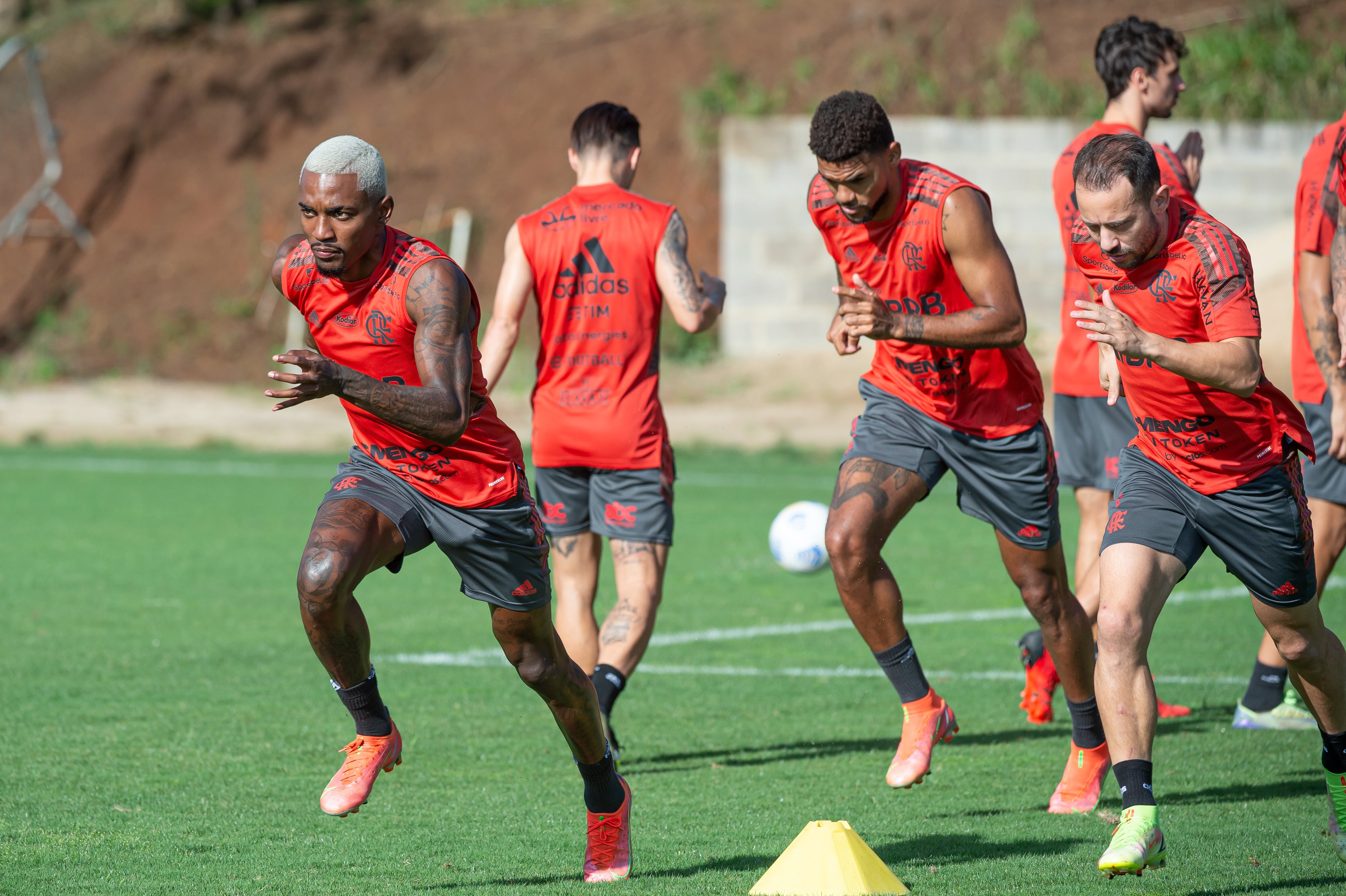 Flamengo treinou no CT da Chape para este duelo na Arena Condá. Foto: Alexandre Vidal/CRF