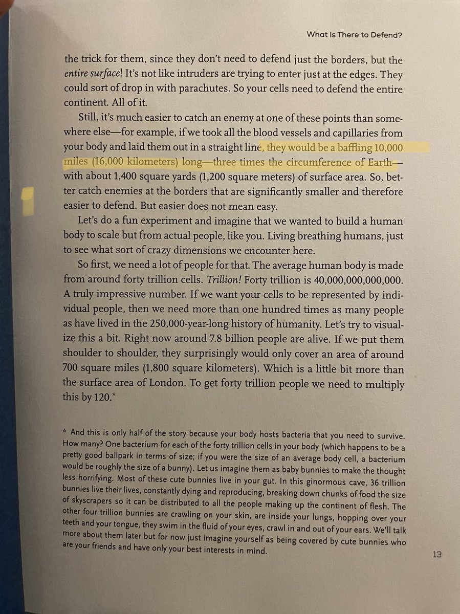 rywhal's tweet photo. @Kurz_Gesagt unless I’m mistaken, I found an error on page 13 of Immune. The circumference of Earth is a little less than 25,000 miles, and 10,000 miles is not three times that. Let Me know if I’m reading something wrong? https://t.co/AuG4XJ9Txa