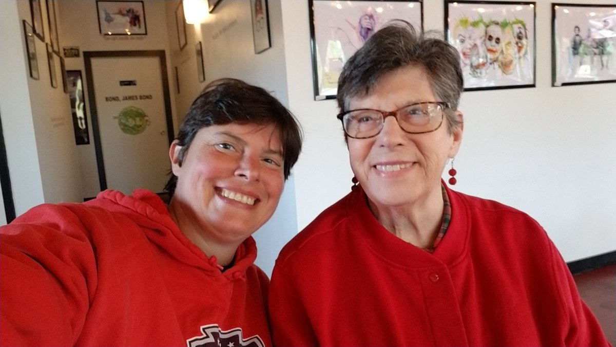 FollowMeDogTr's tweet photo. 2 @WashSpirit fans and @SpiritSquadron members that are just so incredibly proud of our team this year. We miss going to games and seeing our friends but couldnt be happier for the players. #wheniroot https://t.co/t7dMosbfer