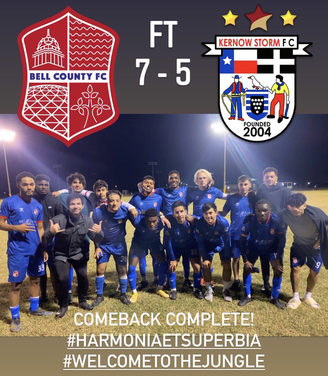 bellcofc's tweet photo. Last night was historic, hectic, exciting, &amp;absolute delirium!

Comeback complete after going down 4-1 early in the 1st half only to go into halftime down 4-3. The 2nd half became a shootout of who wanted it more as your Bengals were victorious over Storm FC by a score of 7-5 FT. https://t.co/OxujleoFcw