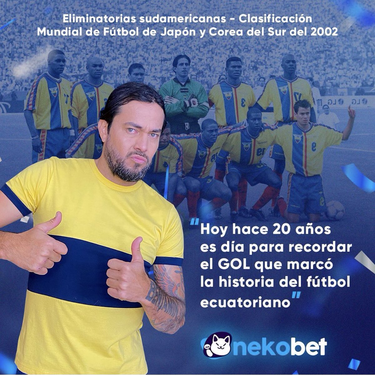 5 años antes de q clasifiquemos al mundial tuve un sueño, lo transformé en meta y entrene todos los días para hacerlo realidad. Ya son 20 años, fui parte de un grupo de jugadores q cambiamos la historia. Si eres pequeño sueña, si eres grande no dejes de hacerlo. Aún no lo creen?