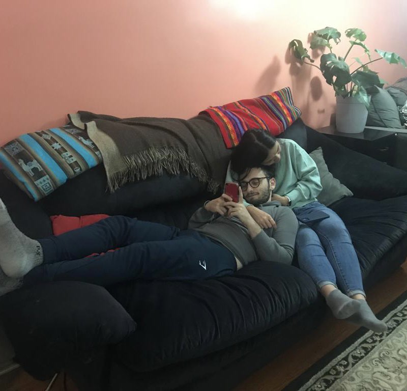 Went to visit my mom and she got this photo of Lucy and me 😄