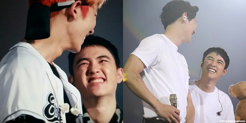 mostly_chansoo's tweet photo. No other person but Chanyeol could make Kyungsoo laugh like this https://t.co/sawX1r4LnW