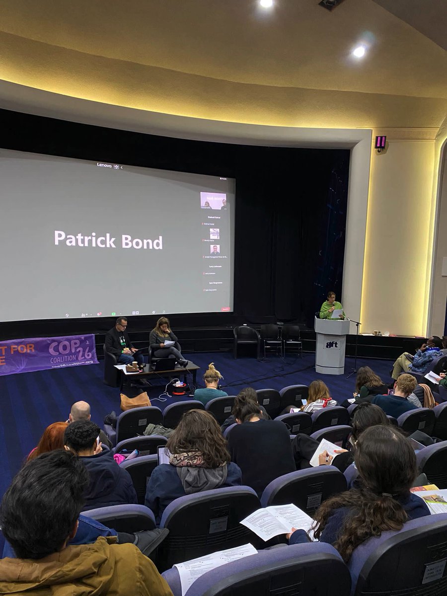 rontribunal's tweet photo. Today, the verdict for the #RightsofNatureTribunal “False solutions to the #climatechange crisis” was presented at the Glasgow Film Theater during the People and Nature vs The UNFCCC event. @lisajmead @NnimmoB https://t.co/whVGkNaTZ6
