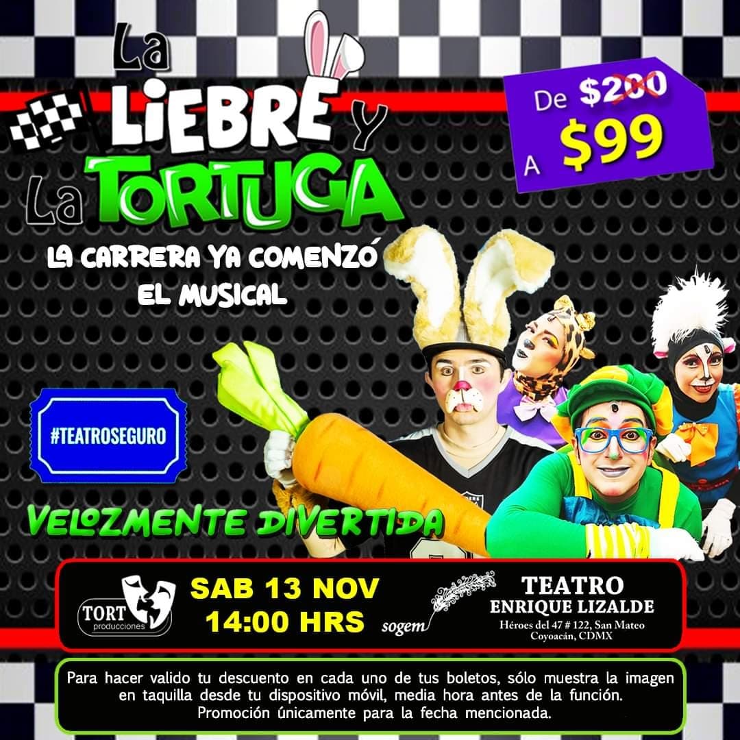 TortProduccion's tweet photo. Seguimos en cartelera causando risas a chicos y grandes.
#LosTresCohinitos 🐷🐷🐷🐺
#LaLiebreYLaTortuga 🐰🐢🏁
#TeatroEnriqueLizalde 🎭🎶
#TortProducciones
#musicalfamiliar
#teatro
#TeatroSeguro
#comedia
#comediamusical https://t.co/aIEM6yCTJ3