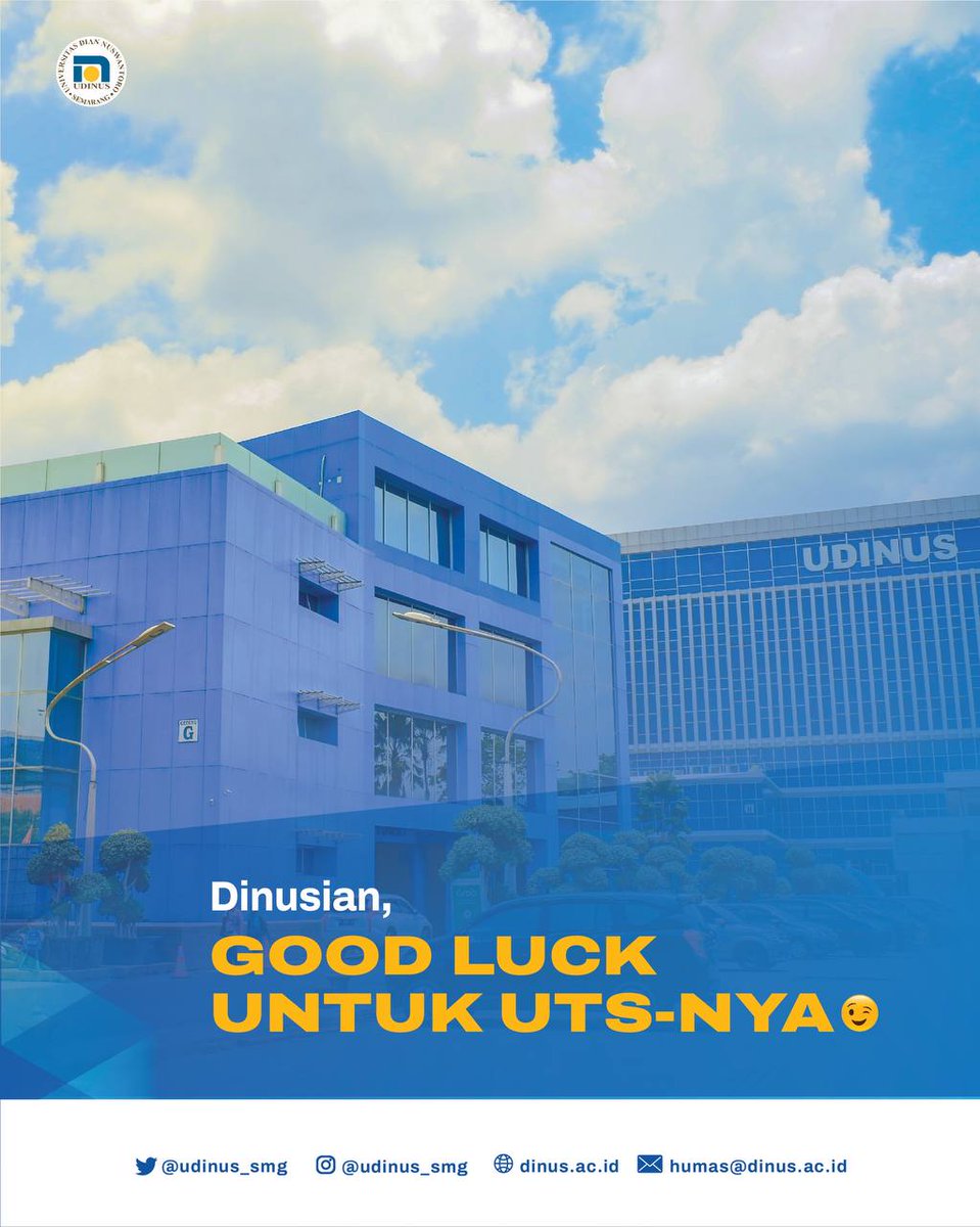 Yuk yuk semangat Ujiannya. Berikan yang terbaik, kerjakan semaksimal mungkin serta diiringi doa. Caiyo 😍💪

#udinus #universitasdiannuswantoro #udinussemarang #Mahasiswaudinus #UTSudinus #ujianonline #masapandemi