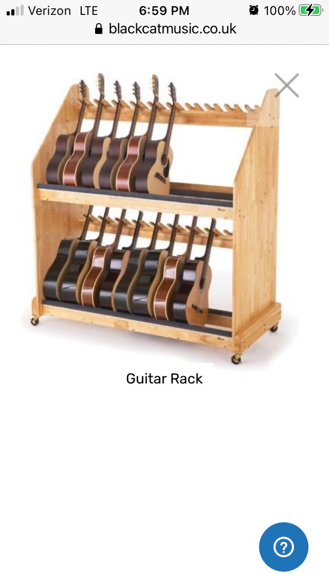 SilverFoxSound1's tweet image. Everything in its place:  In order to hold guitars and cases, I built this rack on wheels (left) in effort to make use of the fabulous idea I saw from blackcatmusic.co.uk (right).