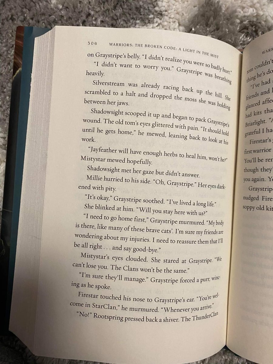 Rayven_Legend's tweet photo. Spoilers
.
.
.
.
Graystripe and mentions of Bristlefrost. My heart. The last of the Big Three are gone! #warriorcats #Spoilers #alightinthemist #alitm #alightinthemistspoilers #graystripe #bristlefrost https://t.co/WVS7rAx0hl