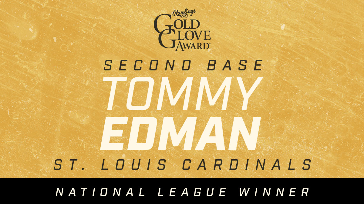 2021 Rawlings Gold Glove Award Winner - NL - Second Base: Tommy Edman #RawlingsGoldGloveAwards