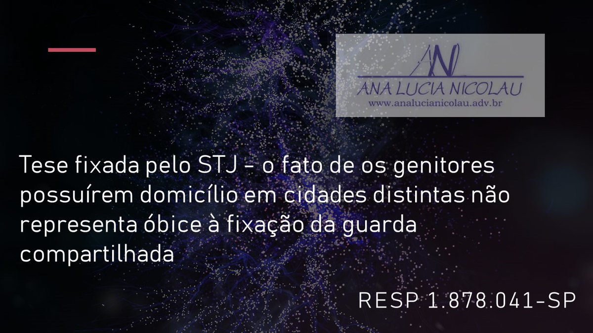 analucianicolau's tweet photo. https://t.co/3QvuCjxcr3 Tese fixada pelo STJ - o fato de os genitores possuírem domicílio em cidades distintas não representa óbice à fixação da guarda compartilhada #Tese #STJ #fato #genitores #domicilio #cidades #guarda #compartilhada #filho #direito #Judicial #blog #blogger https://t.co/74ctvkBNvR