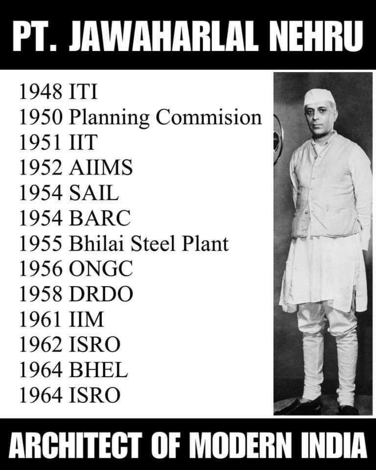 jitupatwari's tweet photo. ये रही @INCIndia की उपलब्धियां!
क्या @narendramodi जी के कार्यकाल में
ऐसा एक भी संस्थान खोला गया?

नकली "ज्ञान" नहीं, "योगदान" बताइए!
नेहरूजी को कोशिये मत हिसाब दीजिए मोदी जी !!!!!
#bjpfails https://t.co/WoWopN1daU