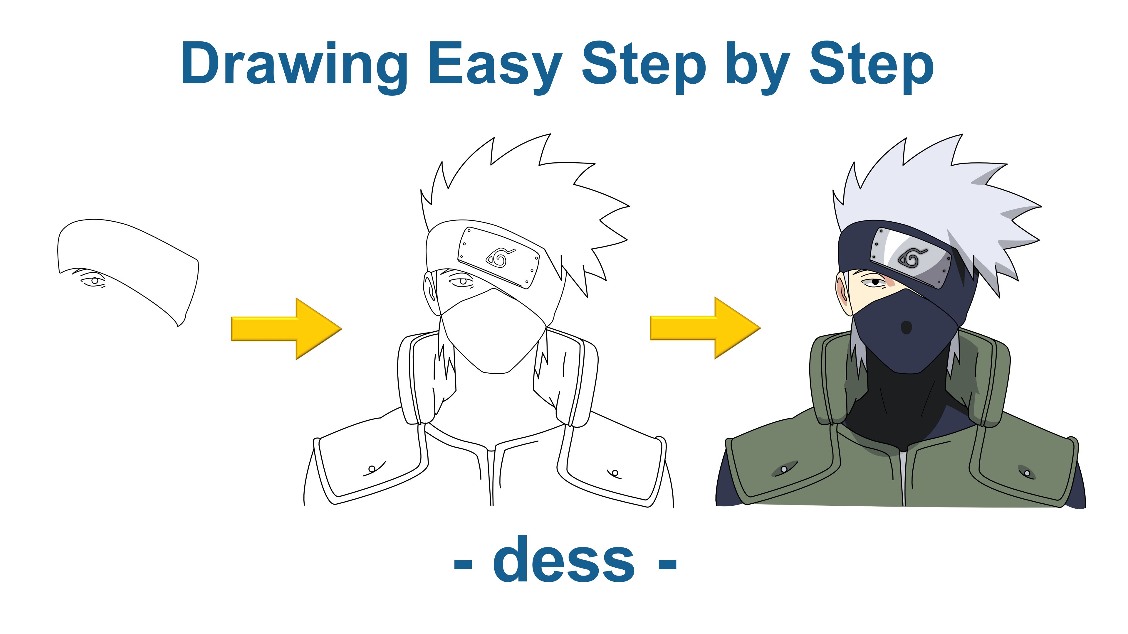 How to Draw Kakashi Hatake from Naruto (Naruto) Step by Step