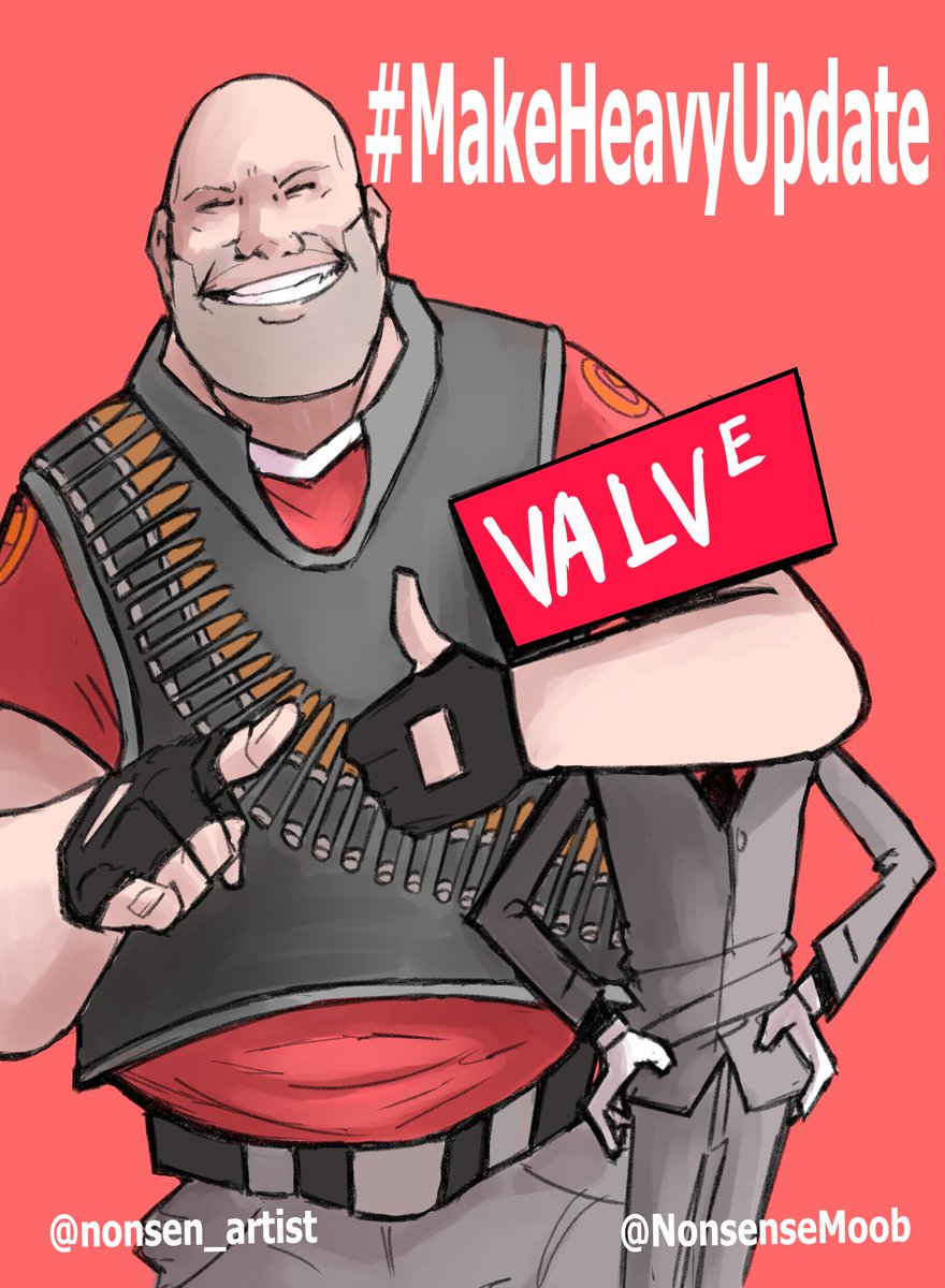 N0nsenseMob's tweet photo. #MakeHeavyUpdate
"I am full of sandvich, and I am coming for you!"
#TF2 #videogame #Steam #valve #fanart #DigitalArtist #digitaldrawing https://t.co/WiUeyyVJYc