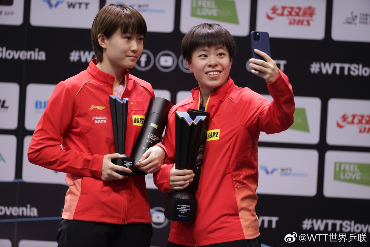 PDChinaSports's tweet photo. Team China brought home four champions in men's and women's singles, men's doubles, and mixed doubles, losing women's doubles title to India, at the World Table Tennis Contender Lasko 2021. #WTTLasko #WTTSlovenia https://t.co/WGcTWKGrTC