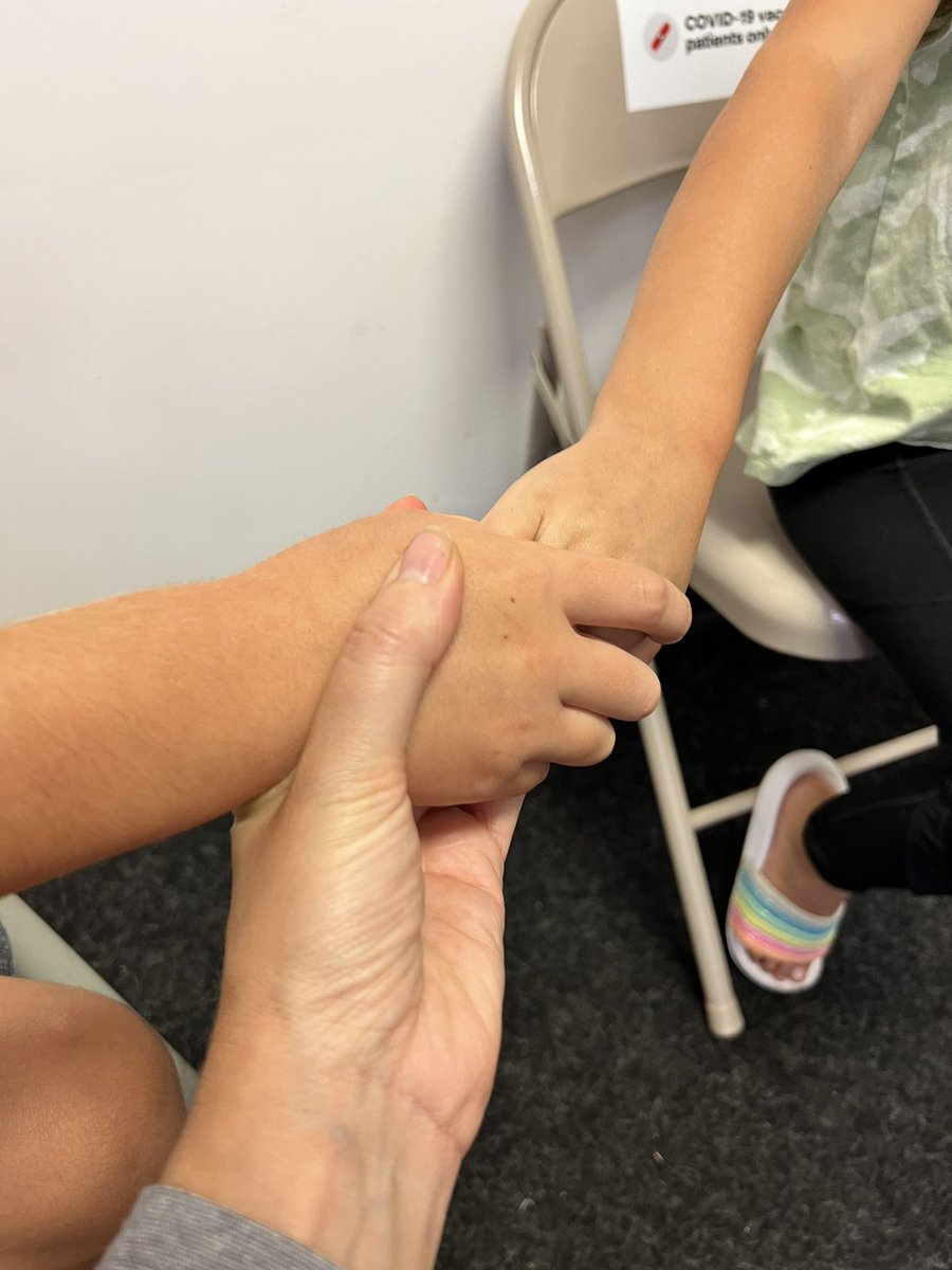 Today, as my two kiddos got vaccinated. My 8yo said “let’s all hold hands, because we got through this together”  and that’s about the time I started to cry