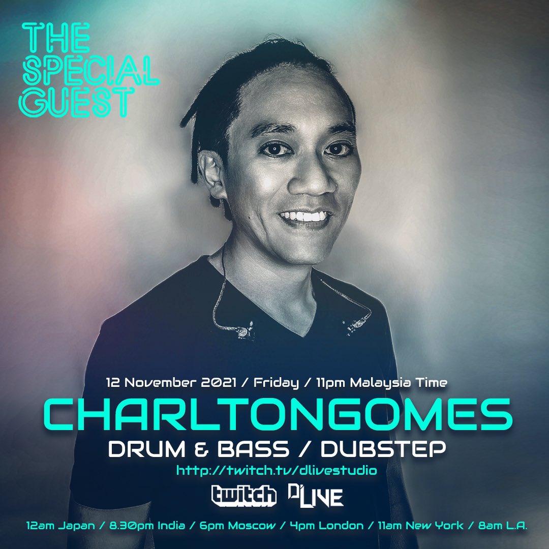 DLiveDJStudio's tweet photo. Our guest DJ for this week is the one and only Charlton Gomes @charltongomes , make sure to tune in this coming Friday night! 🙌🏻🙌🏻🙌🏻
.
12 November 2021, Friday, 11pm In Malaysia Time.
.
https://t.co/O1UGHkVom9
.
#livestream #twitch #dj #deejay #drumnbass #dubstep https://t.co/AMOBlq7pFg