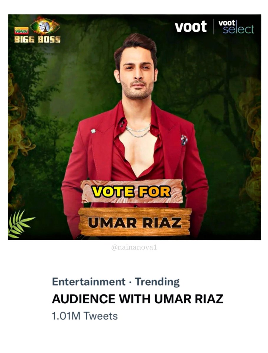 NainaNova1's tweet photo. Audience with @realumarriaz 1M done ๐โค๏ธ
#Colorsbefairwithumar
#JusticeForUmarRiaz
#UmarArmy #UmarRiaz #evictsimbanagpal #JusticeForUmarRiaz #EVICTSIMBANOW #BB15 #colorstv #StayStrongUmarRiaz #BiggBoss15 #BB15Livefeed @ColorsTV @BiggBoss @BeingSalmanKhan https://t.co/xbwyrplVt8