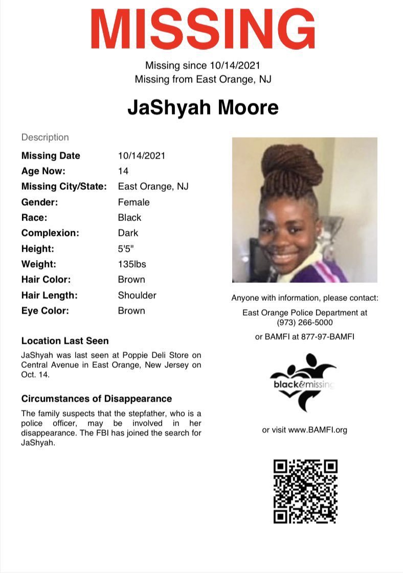 ju3ticeforgabby's tweet photo. #MissingPerson
#JaShyahMoore 
#FindJaShyah 
-missing since 10/14/2021
-last seen East Orange, NJ near Poppi's Deli on Central Ave.
-5'5 and weighs about 135 pounds 
-wearing khaki pants, a black jacket, and black boots.
-anyone with information is asked to contact at 973.266.5041 https://t.co/huge0DT8zq