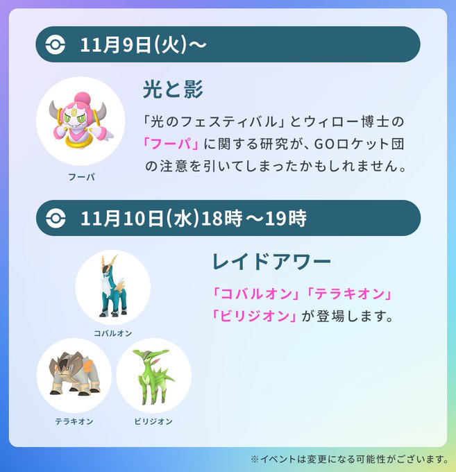 ポケモンgo 11月第2週のイベントスケジュール発表 スポットライトアワーは チョンチー Mogulive