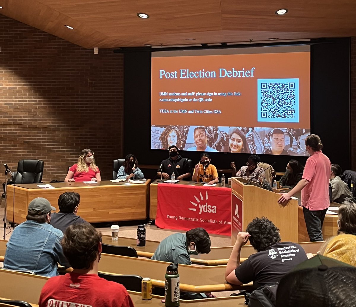 Such an empowering panel ❤️

had an incredible discussion at tonight’s @TwinCitiesDSA Post-Election Debrief, hosted by @ydsaumn; with friends from teams Sheila, Jason, Robin & Aisha!

@LunaZeidner @AurinMpls @ChavezForWard9 @Robin4mpls @celesteisaqueen @aishaforward10 @trans_them