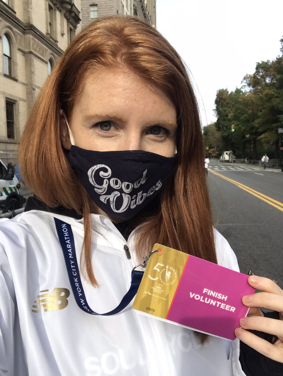 SamanthaRideout's tweet photo. I'm proud of everyone who showed up for 26.2 miles through all five boroughs today, but especially the athletes with disabilities. I volunteered at the finish line to assist athletes with disabilities and the runners were beyond REMARKABLE! πππ #NYCMarathon #ItWillMoveYou https://t.co/1vcvK0PyrI