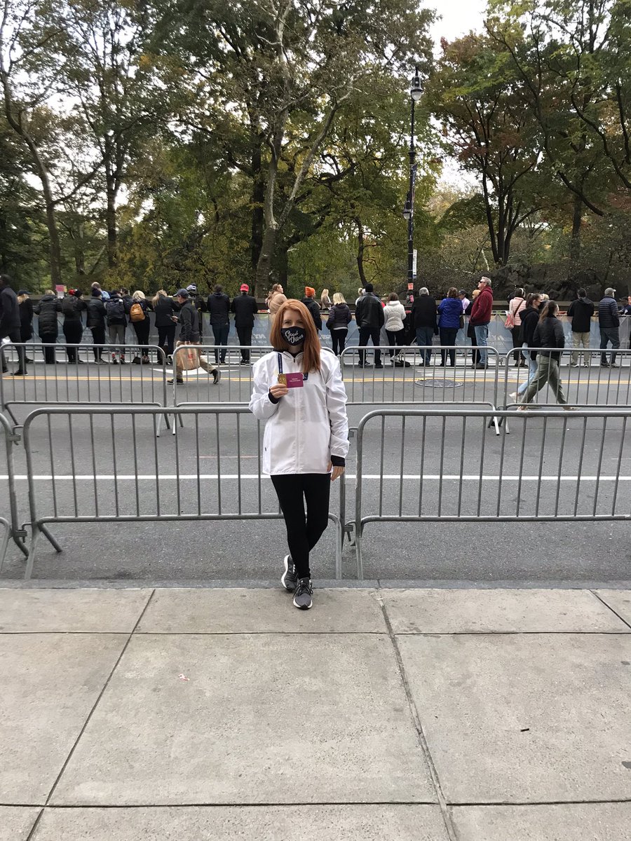 SamanthaRideout's tweet photo. I'm proud of everyone who showed up for 26.2 miles through all five boroughs today, but especially the athletes with disabilities. I volunteered at the finish line to assist athletes with disabilities and the runners were beyond REMARKABLE! πππ #NYCMarathon #ItWillMoveYou https://t.co/1vcvK0PyrI