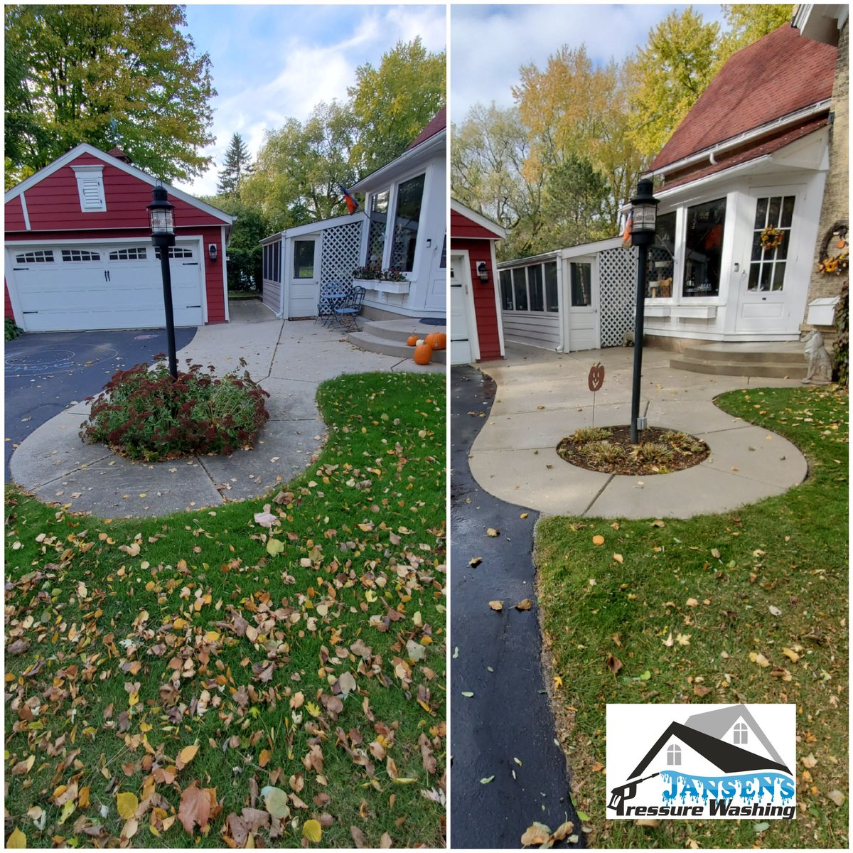 JansenWashing's tweet photo. Time to clean up the leaves, put away the lawn furniture, and have #JPW pressure wash the concrete https://t.co/RiLUYbxNct