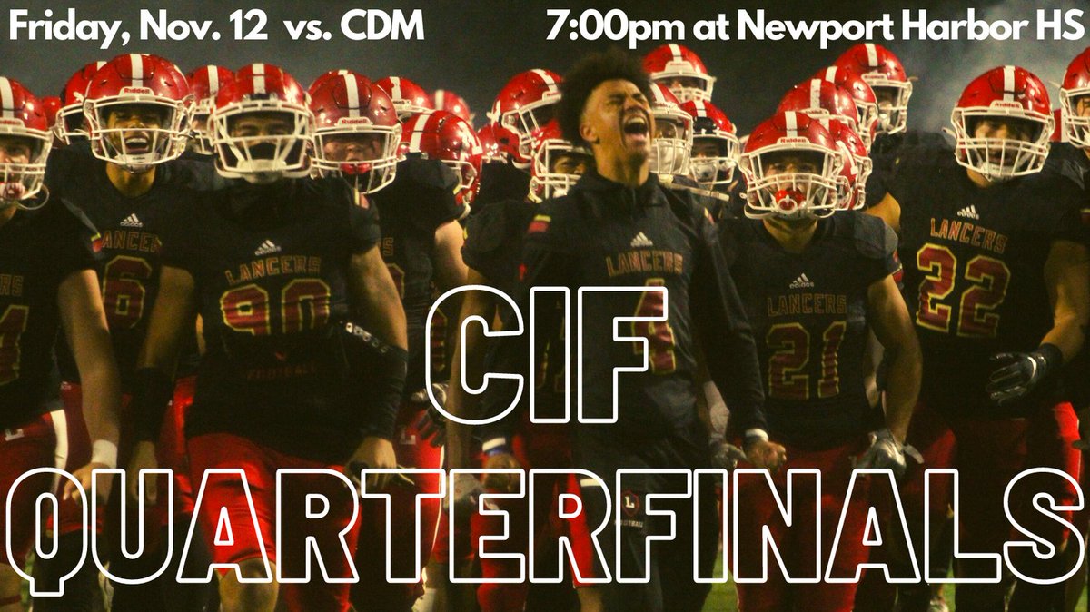 Marching into the Quarters! RT Lancer fans and help us fill the stadium with RED!
#RedStormRising
@OLu_athletics @oluperformance