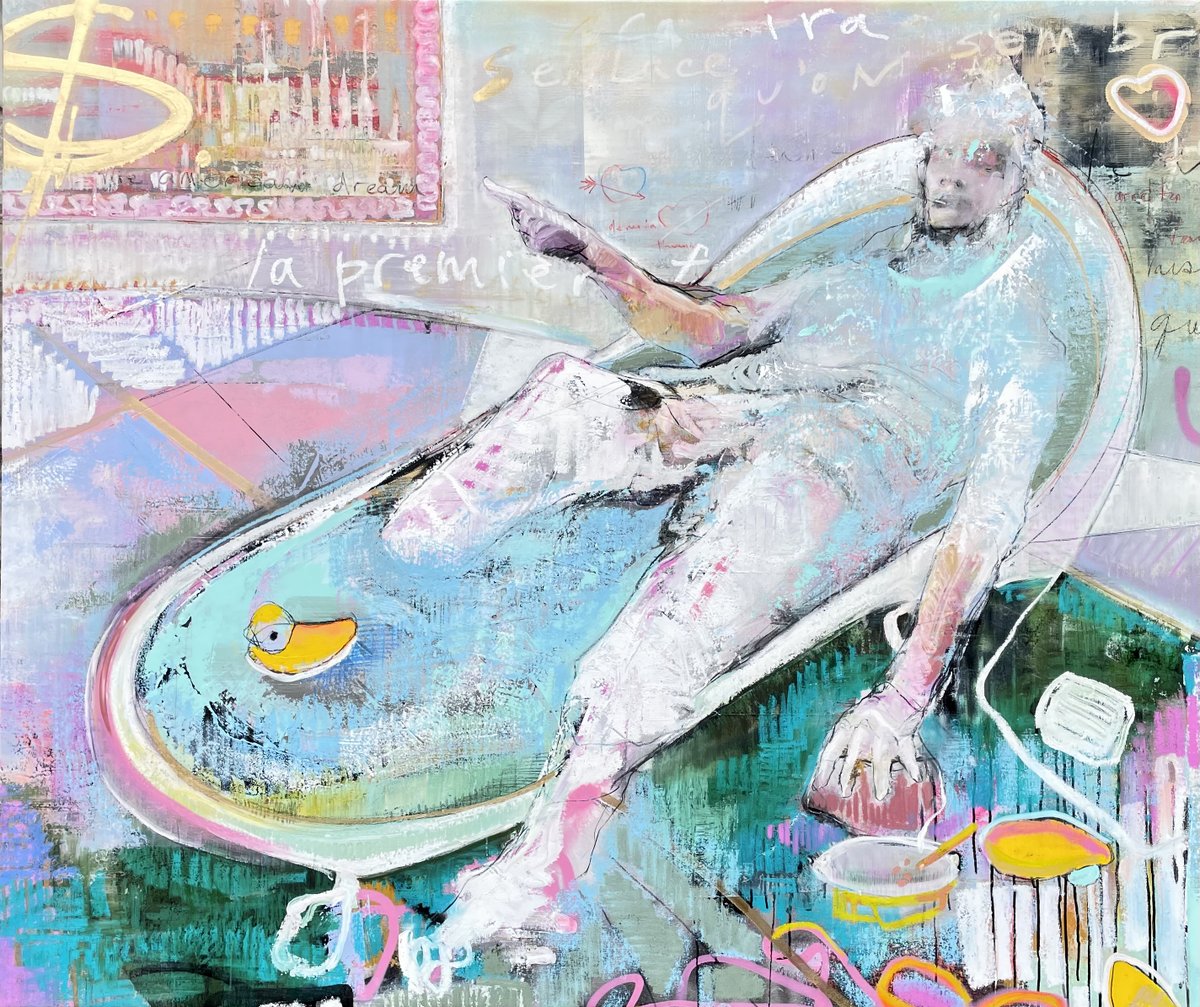 #GalaADISQ ✨ Pour imager la prestation de <a href="/vvallieres/">Vincent Vallières</a>, l’ADISQ a fait appel au peintre Dominic Besner qui a créé l’œuvre « Les nuits blanches » inspirée par la chanson « Homme de rien » de <a href="/vvallieres/">Vincent Vallières</a>. Les images projetées pendant cette prestation sont issues de cette toile.