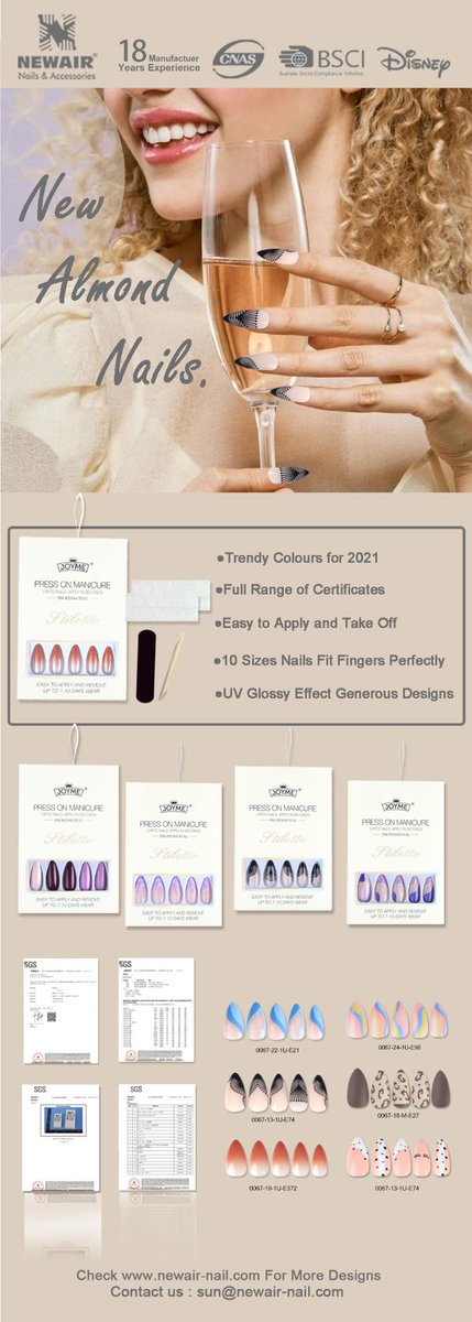 Joyme lastest almond nail tips.Velvet matte gift box. Gel finish effect. welcome OEM&amp;ODM inquiries. #nails #nailart