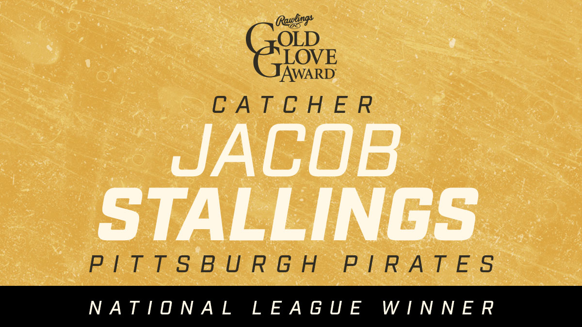 RawlingsSports's tweet image. 2021 Rawlings Gold Glove Award Winner - NL - Catcher: Jacob Stallings #RawlingsGoldGloveAwards