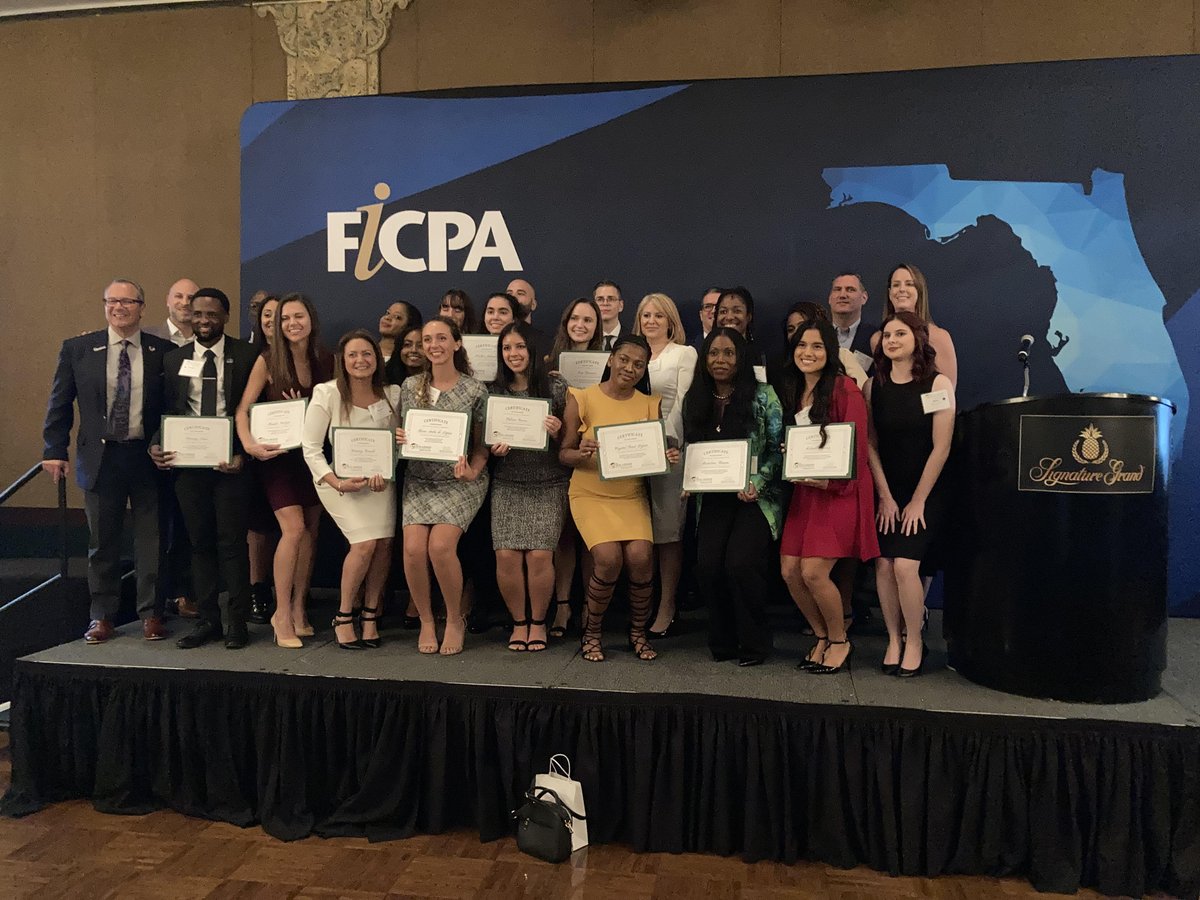 We were proud to celebrate 24 of our <a href="/FICPA/">FICPA</a> Scholars tonight in Fort Lauderdale! To quote <a href="/AICPA/">American Institute of CPAs</a> chair <a href="/BillPirolli/">Bill Pirolli</a>'s speech this evening: "The future of the profession is in great hands." I can't wait to see even more of you at the Florida #CPA Summit in the next few days!