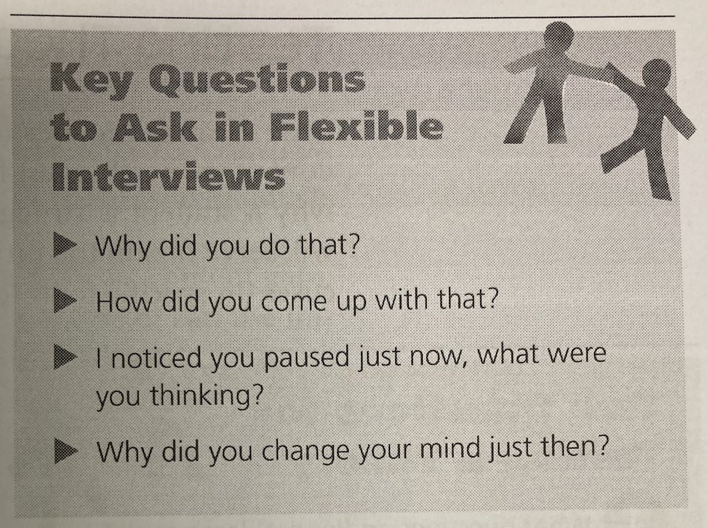 AllLearnersMath's tweet image. Flexible Interviews are a great way to get to know students and their math thinking.  What better way to help meet students where they are and move them forward.  Want to know more?  Read Solving for Why by @Dr_John_4_Math #Math4All #SolvingForWhy #Math  #mtbos @Math_Solutions