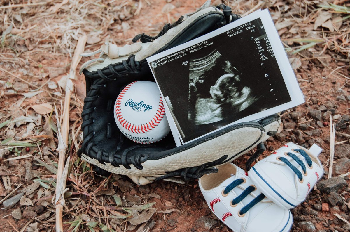 He’s gonna be just like his daddy🥺💙⚾️ @AustinWarfel