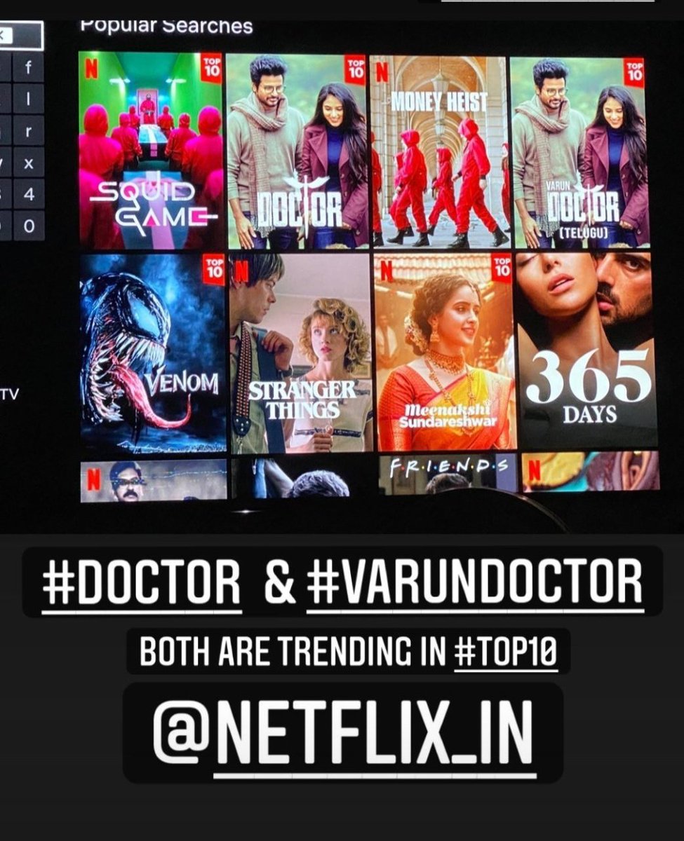 #DOCTOR & #VarunDOCTOR Both Are trending in TOP 10 @netflix ❤🔥

@Siva_Kartikeyan #MegaBlockBusterDOCTOR