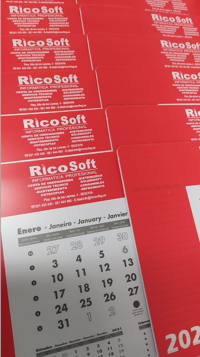 Publicidad todo el año!!
Alfombrilla para ratón con calendario.
Varios colores disponibles, pide tu presupuesto personalizado.
Te lo vamos a poner muy fácil!!
#publicidadutil #marketingpromocional #segovia #informatica #alfombrillasderatón #calendario2022