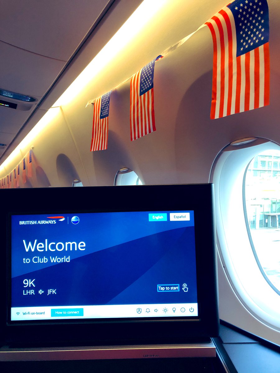On the day that US international borders reopen to vaccinated travellers I’m delighted to be off to NYC with <a href="/British_Airways/">British Airways</a>. There’s so much excitement onboard this full flight! Next stop, the Big 🍏 @nycgo_press