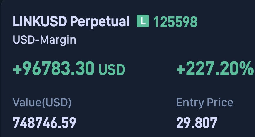 MMCrypto's tweet photo. Even our #Chainlink trade explodes! https://t.co/UhK2tSZXmg