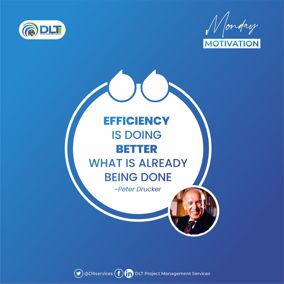 DltServices's tweet photo. In all your activities and operations this week, think #efficiency 

#mondaymotivation #mondayquotes #mondayinspiration #mondaymindset #mondaythoughts #getinspired #thingstothinkabout #think_DLT_For_Efficiency https://t.co/0LQXWrhNfF