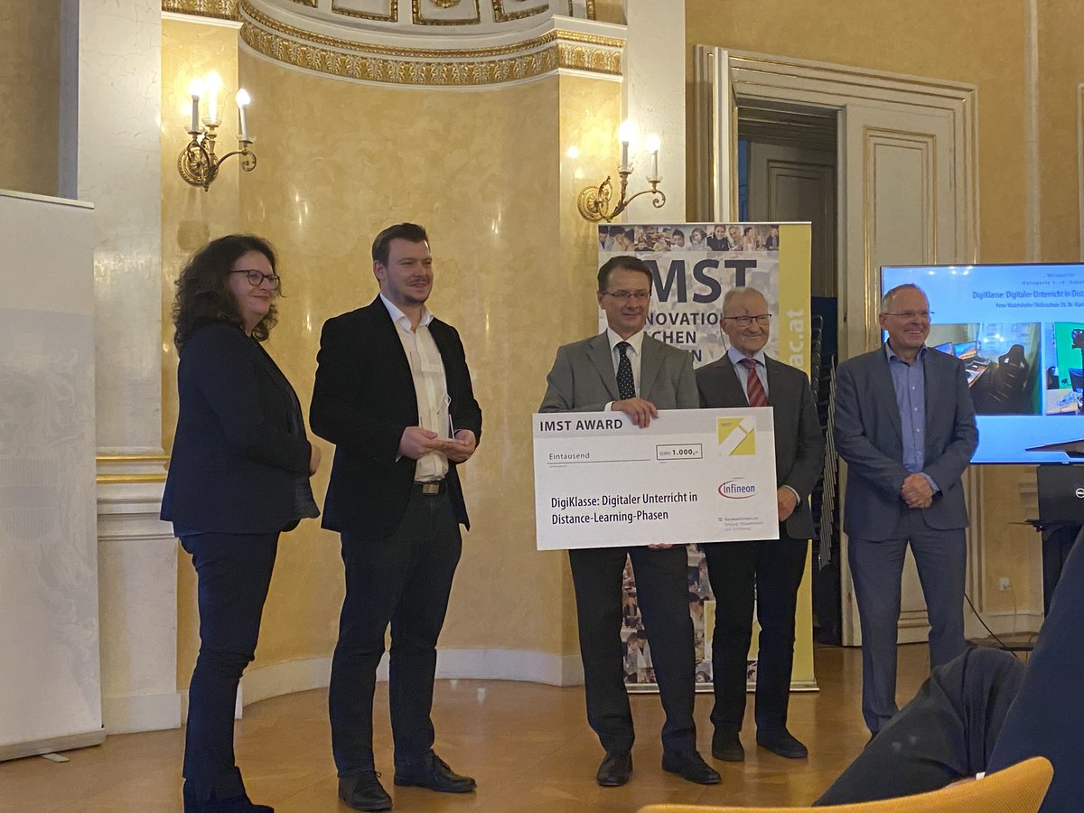IMST-Award 2021 -Verleihung im Festsaal des BMBWF. Gratulation an Peter Walschshofer vom IME der PHDL! #digi Klasse #Medienbildung #dictance_learning_PHDL