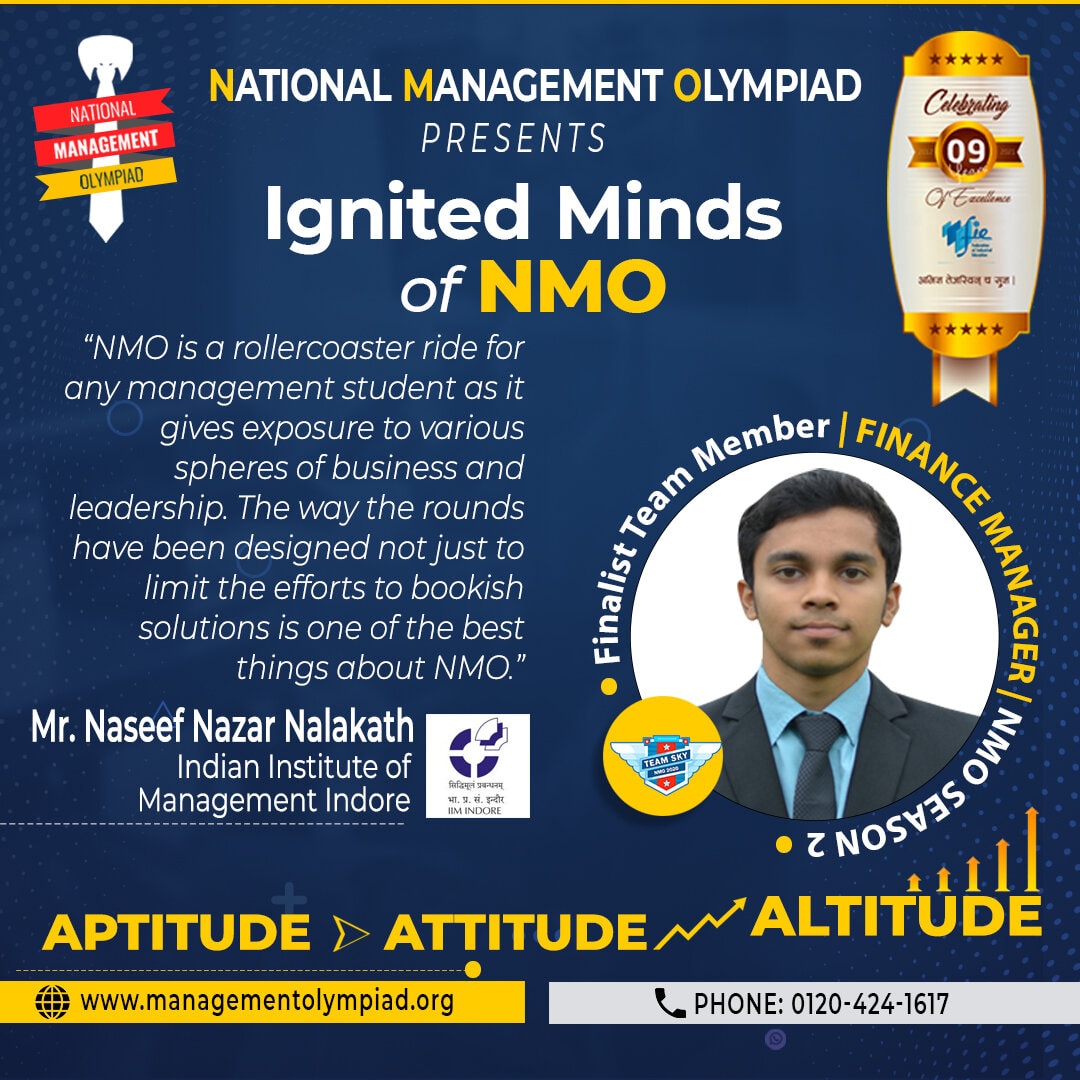 managementolymp's tweet photo. Please meet our Finalist team Member of NMO Season 2  Mr. Naseef nazar Nalakath is a achiever with Go getter attitude. We wish him all the best for his all endeavours.
#NationalManagementOlympiad #OnlineOlympiad #ManagementOlympiad #ManagementCompetition #NMO #Leadership https://t.co/a9TCicOZvw