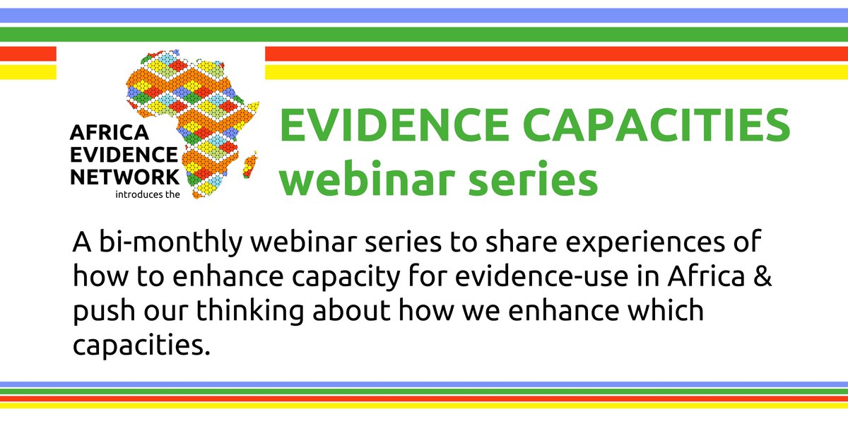 Africa_evidence's tweet photo. 📢 Vous êtes invités à venir renforcer vos #capacités en matière de données probantes en utilisant des approches fondées sur les données probantes et la pratique lors du 3ème #EvidenceCapacitiesWebinar. 

 🗓17 Nov 2021 
🕑14:00 SAST 
✍🏽🔗: https://t.co/Siy8iNtYh0 https://t.co/qJ5j4Ac9w7